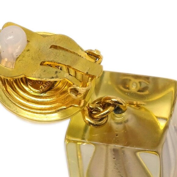 Chanel Dangle Earrings Clip-On Gold 97P 194281 - Picture 3 of 4